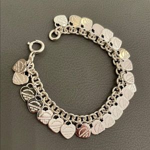 COPY - Tiffany & Co multi heart bracelet. Never worn. Silver Small